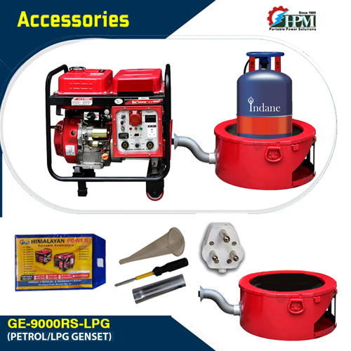 10 KVA World’s Most Powerful & Most Light Weight Portable Generator, Petrol & LPG RUN, Recoil & Self Start Model GE-9000RS